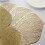 Gold Leaf Vinyl Placemats – 6-Pack Metallic Plastic Wipeable Table Mats 2