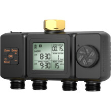 4 Outlets Automatic Water Timer Irrigation Programmer Dip Watering Faucet Sprinkler Timer Controller for Garden Yard