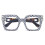 Light Blocking Glasses for Women - Oversized Square Computer Eyewear with Anti Eye Strain B 6