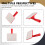 Paint Edger Trimmer with 2 Pads for Walls & Corners,Adjustable Angle Design,Sponge Paint Pad Applicator Red 7