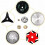 3 Set Universal Lawn Mower Trimmer  Adapter with Fixing Nut Kit for Grass Cutter Blade Replacement 3