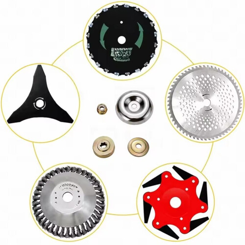 3 Set Universal Lawn Mower Trimmer  Adapter with Fixing Nut Kit for Grass Cutter Blade Replacement 2