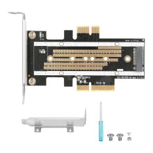 M.2 NVMe SSD to PCIe X16/X8/X4/X1 Adapter Card,PCIe to M.2 Dual PCIe Slot,PCIe NVMe Adapter, Support 2230/2242/2260/2280