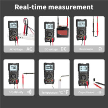 ZOYI Multimètre Numérique Professionnel ZT-225 1000 V avec Affichage Analogique à Barres, Testeur de Capacité et de Résistance pour Électricien