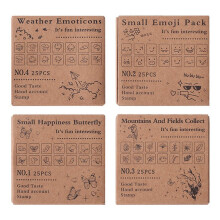 Cute Butterfly Weather Symbols Wood Stamps - DIY Supplies for Scrapbooking,Hobby Crafts,Junk Journaling Collection