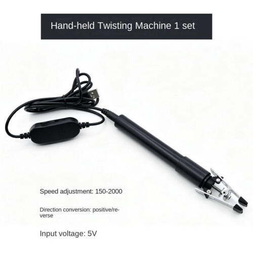 Portable Electric Wire Twisting Machine, USB 5V Handheld Wire Twister Tool, Adjustable Speed Forward-Reverse 1
