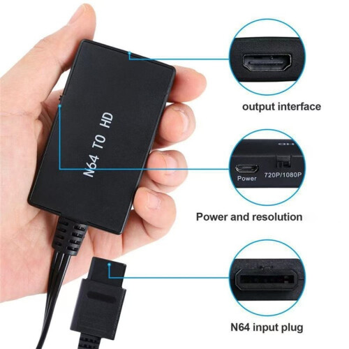 Adattatore Convertitore da N64 A , Convertitore per Console, Plug &  per  64/SNES/NGC/SFC per Console Gamecube. 1