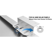 Montagebeugels voor Zonnepanelen, Z-Beugel Montageset, Corrosiebestendig Aluminium voor Boten, Muren en Andere Buitendaken