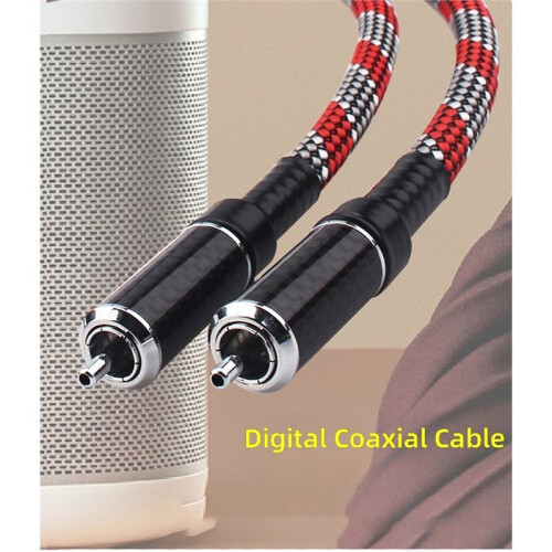 HiFi Audio Digitale Coaxkabel Carbon RCA-Stekker Versterker Decoder Subwooferkabels 1