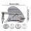 Mechanical Gear Train Ruling Pen Vintage Set Gear Drawing Pen Interchangeable Wheels Gear Train Four Specifications 7