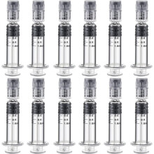 12 Pack 1ml Borosilicate Glass Luer Pet Food Measuring Tool Reusable Glass Measuring Tool for Art Thick Liquid
