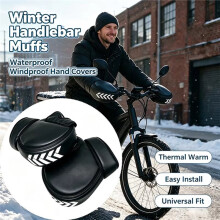 Winter Motorcycle Handlebar Pogies Muff Waterproof Cold-Protection Sleeve Thick Thermal Hand Mitts for E-Bike Scooter