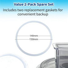 Silicone Lid Gasket Seal Replacement for BN600 BN601 BN602 Food Processor Food-Grade Heat-Resistant and Durable