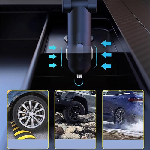 Cigarette Lighter Splitter with 65W PD and Retractable Cable for  Car Charging