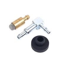 Fuel Elbow 1/4" Gas Tank Fitting W/Rubber Grommet & 13mm Fuel Tank Pickup Screen 7101291 & 6681462