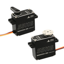 DA5555GS 55KG Servo 180/270/360 Degree Digital Metal Gear Coreless Servo IP67 Waterproof for 1:8/1:10/1:12 RC Car 360