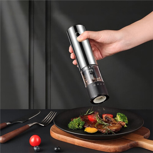Electric Pepper Grinder USB-C Charging 5-Level Adjustable Grind Settings Automatic Spice Grinder for the Kitchen 2