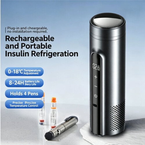 Dual Control Refrigerated Cup Insulin Cooler Box Portable Personal Cooling and Heating Device EU Plug 1