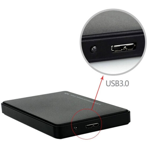 Gabinete para Disco Rígido  de 2,5 Polegadas com USB 3.0, 5 Gbps, Caixa Externa para Disco Rígido Móvel para SSD  de 2,5 Polegadas 2