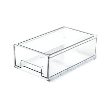Pull-Out Storage Box Transparent Desktop Organizer for Stationery and Face Masks Multi-Functional Home Large