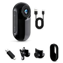 Body Camera 1080P Action Camera Hands Free Wearable Action Body Cam for Outdoor Work Travel Pet Walking Black