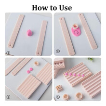 Clay Making Tool Set 4/6/8mm Polymer Clay Bead Roller with Cutter and Thickness Rulers for DIY Crafts