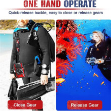 2-Pack Scuba Diving Lanyard Clips, Quick Release Buckle Anti-Lost Strap for Dive Light & Underwater Camera