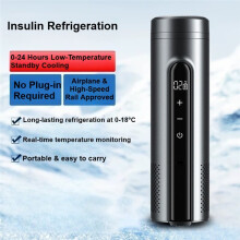 Glacière Portable à Double Commande pour Insuline, avec Fonction de Refroidissement et de Chauffage (Prise UE)