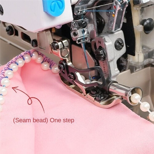 4 Thread Overlock Machine Universal Beading Presser Foot 6/8mm, Overlock & Bead Sewing Integrated, Smooth Running 8mm 1