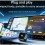 2-in-1 Wireless CarPlay Adapter Support for IOS & Android Auto,   USB A & USB C Dongle Convert Wired to 3