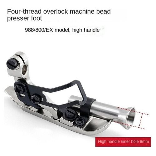 4 Thread Overlock Machine Universal Beading Presser Foot 6/8mm, Overlock & Bead Sewing Integrated, Smooth Running 8mm 2