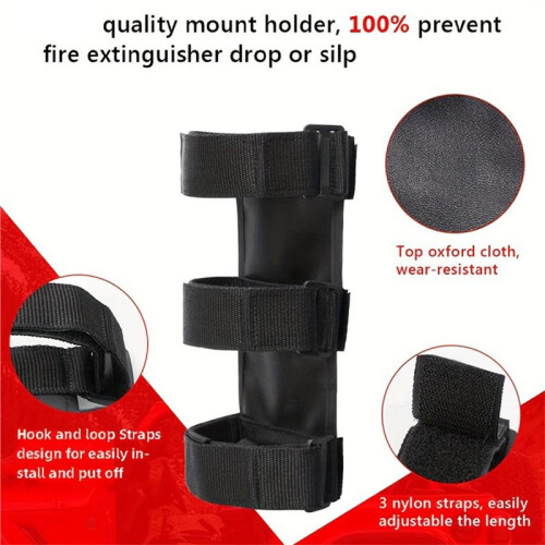 2pcs Roll Bar Fire Extinguisher Holder - Adjustable Mount Strap Car Accessories Fixed Belt