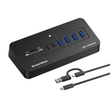 BLUEENDLESS Multiport 8-Port USB 3.0 Hub Multiport USB-C Dockingstation Adapter für PC Laptop Desktop 1,0 M Kabel