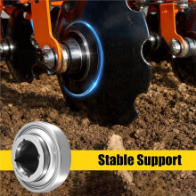 W208PPB5 Disc Harrow Bearing Fit for Farm Equipment 1-1/8" Square Bore Replace DS208TT5 1AS08-1-1/8 630210R91 JD9248