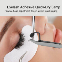 Lash Tweezers Lamp,1W LED Portable Bendable Hose Design with 180 Rotation Adjustment for Eyelash Extension Black EU Plug