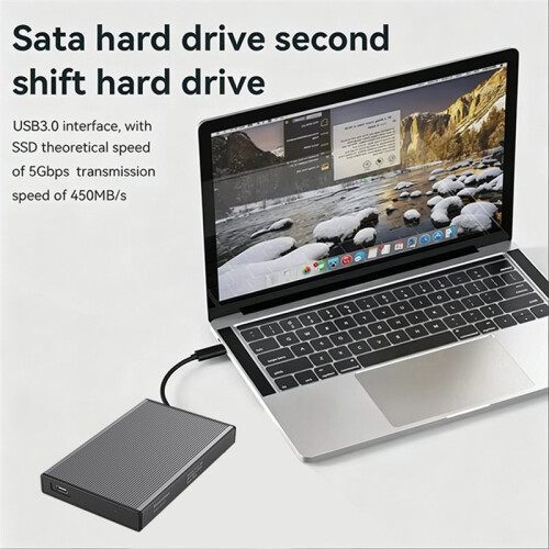 Blueendless 2.5 Inch Hard Drive Case  Type-C Hard Drive Enclosure Case for Laptop PC External HD Case Thickened Version 1