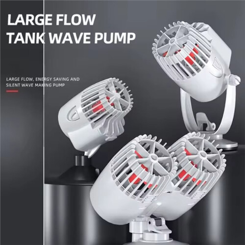 3W Wavemaker Wave Maker for Aquarium Fish Tank, Submersible Aerobic Water Circulation Pump, Quiet Adjustable EU Plug