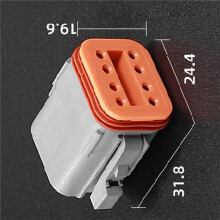 Conector de Brida Fija Impermeable Serie DT de 12 Pines, Enchufe Macho y Hembra para Cables de Camiones, Autobuses y Automóviles de 22-16 AWG