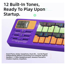 SYNIDO Musikkeyboard (Torrbatteriversion) Vågficka, Bärbart Musikkeyboard