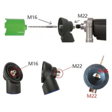 M22-M16 DroGe Stofafzuiger Adapter Stofkap Boorkern Boor Stofafzuiger Afzuigkap Stofvrij Gat