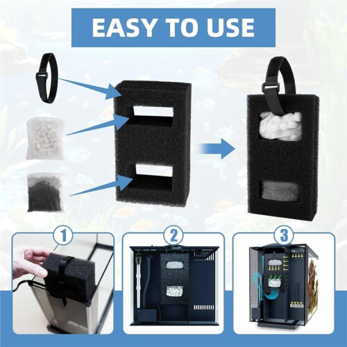 Aquarium Filter Media Set for Fluval SPEC,EVO Betta Flex Desktop Aquarium,Fish Tank Accessories Includes 2 Carbon Filter 2