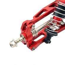 Zestaw Akcesoriów do Modernizacji Tylnego Koła Samochodu RC dla MJX 1/16 16213 16218 16207 w Kolorze Czerwonym
