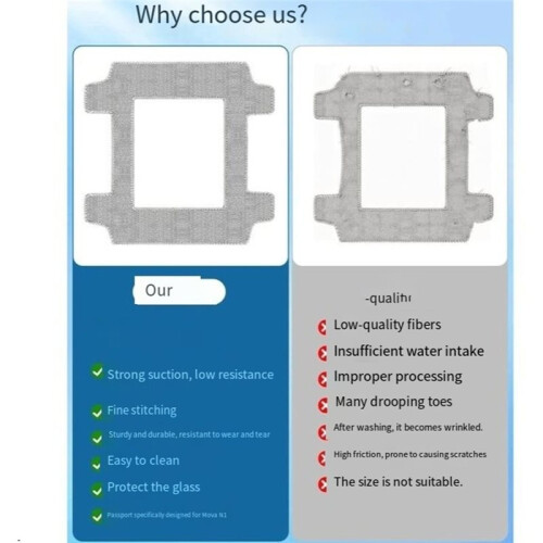 9 Pack Mopping Pads for Mova N1 Window Cleaning Robot, Washable Microfiber Mop Pad Window Cleaning Replacement 1