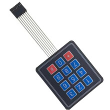 12 Key Button 3x4 Membrane Keypad 3x4 Matrix Array Keyboard for Car DIY Kit