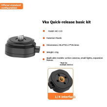 VKa Quick Release Plate Camera Mount for Pocket 4P Action Camera Fast Disassembly Tripod Adapter