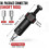 Heavy-Duty Grease Fitting Cleaner Tool Clear Blocked Lubrication Lines Grease Fitting Unclogging Tool with 2 Adapter 6