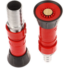 19mm 25mm 32mm Fire Hose Nozzle Spray Polycarbonate Jet Fog Industrial Fireman 3 Sizes Nozzle 75 Gpm Fire Equipment,1Kit