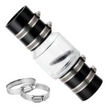 1-1/2 Inch Silent Sump Pump Check Valve, Spring-Loaded Quiet Valve for Backflow Prevention, Clear Body