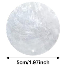 100 Stück Runde Capiz-Muschelperlen, 5 cm Flache, Runde Muschelstücke mit 2 Löchern, Muschelverbinder für DIY-Windspiele