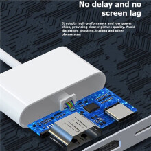 Adapter Kabla Typu C do -Kompatybilny 4K 60HZ Złącze Audio HD dla 17
